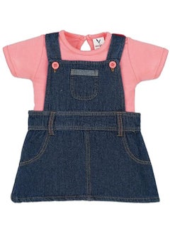 Buy Macitoz Baby Girl Denim Dungaree Stylish Denim Dress for Your Baby Gir l Stylish Cute Cotton Denim Dress Frock with Pockets for Infant Toddler Baby Girls in UAE