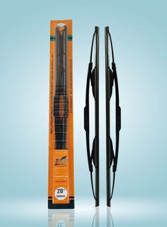 Buy 3xr 2 Pcs Car Wiper Blades 20" 500mm. High Quality Universal Wiper Blades Set in Saudi Arabia