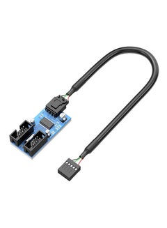 Buy Motherboard USB2.0 9pin USB Header Splitter Male 1 to 2 Female Extension Cable（30cm/0.98ft）Card Control PCB Board USB HUB 9-pin Splitter Adapter Port Multilier PWM Fan Splitter Cable 1 to 2 Converter in Saudi Arabia