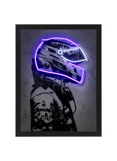 اشتري Lewis Hamilton Neon Printed Poster With Frame 50x40 cm في الامارات