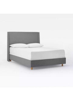 Buy Elite Collection: Swedish Wood Queen Bed - Grey Elegance (180x200x140) by Alhome in Saudi Arabia