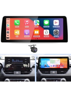 اشتري شاشة أندرويد 12.3 بوصة لسيارة تويوتا راف 4 2018-2023 RAV 4 ستيريو تدعم Apple Carplay Android Auto لاسلكية 4 جيجابايت ذاكرة وصول عشوائي (RAM) واجهة سريعة كاميرا AHD متضمنة 4G Wifi USB QLED في الامارات