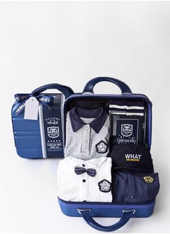 اشتري Newborn Baby Giftset with Half Sleeve Jumpsuits and Romper in Suitcase for 0-3M Boys and Girls في الامارات