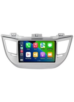 Buy Android Car Stereo for Hyundai IX35 Tucson 3 2015-2018 6GB RAM 128GB ROM Support SIM Card, Carplay, Mirror Link Wi-Fi BT, Radio GPS Navigation, 9 Inch IPS Touch Screen with AHD Camera Included in UAE