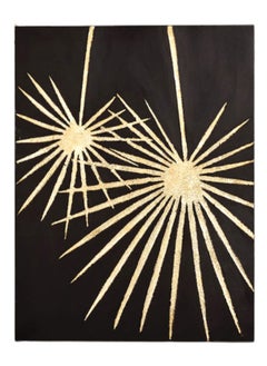 Buy Wild Painted Canvas Art, Black & Gold - 60x80 cm in UAE