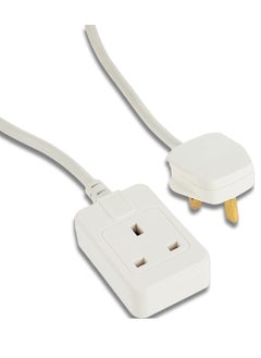 اشتري Brennenstuhl 3m Extension cable for indoor use perfect for home and office with 13A BS plug, White في الامارات