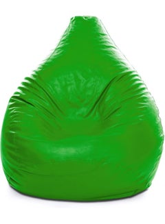 Buy COMFY GREEN ADULT FAUX LEATHER MULTI PURPOSE BEAN BAG WITH VIRGIN BEAN FILLING in UAE