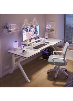 Buy Gaming Desk Large Gaming Desk PC Computer Desk Simple Game Table for Home Bedroom Table Student Writing Study Table 140cm in Saudi Arabia