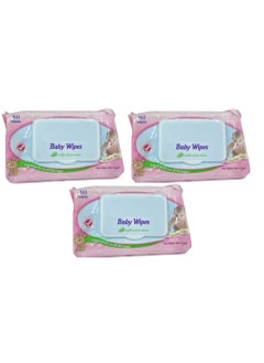 Buy Baby Wipes With Aloe Vera For Baby Pack Of 3 x 80 Wipes in Saudi Arabia