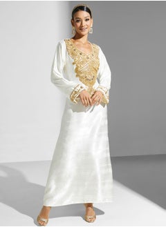 اشتري Embellished Embroidered Jalabiya في الامارات