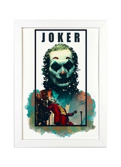 Buy Joker Art Poster Frame 21x30 cm white in Egypt