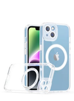 Buy Magnetic Magsafe Transparent Soft TPU Case Cover For Apple iPhone 14 Plus Clear in Saudi Arabia