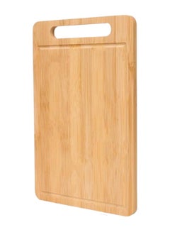 Buy Bamboo Wooden Chopping Board with Handle Cutting Board with Juice Groove for Kitchen, Meat, Vegetables (Medium) in Saudi Arabia
