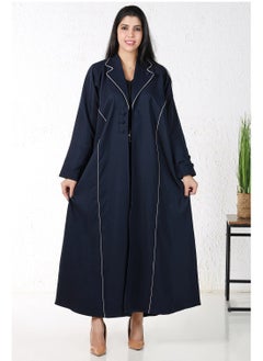 Buy Navy Colored Abaya with White Thread in Saudi Arabia