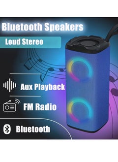 Buy Bluetooth Speaker, Portable Wireless Speaker, Waterproof Outdoor Speakers with Light, HiFi Stereo Sound, 24H Playtime,Gift for Men and Woman to Beach,Pool, Bike, Shower in Saudi Arabia