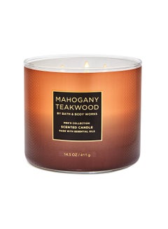 Bath & Body Works Mahogany Teakwood 3-Wick Scented Candle 14.5 Oz.