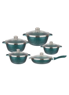 اشتري 12-Piece Granite-Coated Nonstick Pan, Stockpot, Frying Pan and Pot Set في الامارات