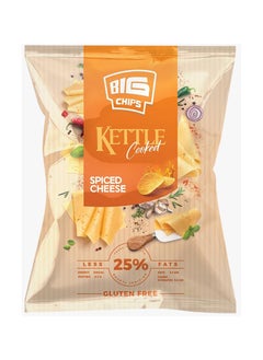 Buy Big Chips Kettle Cooked Spiced Cheese Fried Potato Chips - 80g in UAE