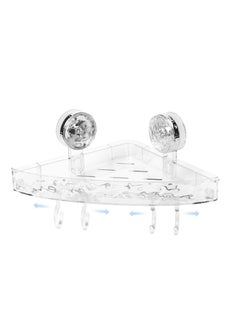 Buy Shower Caddy Suction Cup Storage Rack Clear Acrylic Shower Shelves Glacier Water Ripples Corner Shelf For Bathroom Shower Accessories,transparent in Saudi Arabia