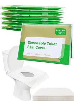 Buy 50 Pcs Flushable Disposable Toilet Seat Cover Set Clear in Saudi Arabia