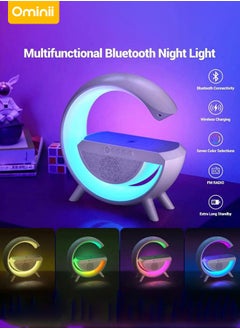 Buy Wireless Smart Bluetooth Speaker with LED Adjustable Ambience Light in Saudi Arabia