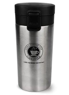 Buy Travel Coffee Mug with Splash Proof Sliding Lid, Double Wall Stainless Steel Vacuum Insulated Coffee Mug for Home and Office, Keep Beverages Hot or Cold in UAE