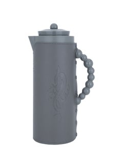 Buy Dark Gray Leather Thermos 1 Liter  Plastic in Saudi Arabia