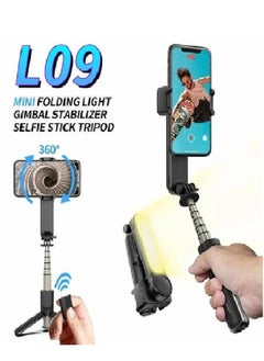 Buy L09 Gimbal Stabilizers with Led Light Selfie Stick 360 Rotation Video Stabilizer Tripod in UAE