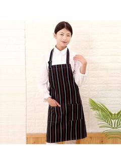 اشتري Kitchen Cooking Aprons Adjustable Bib Soft Chef Apron with 2 Pockets for Men Women في الامارات