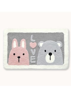 اشتري Cute Cartoon Animal Bath Rug Non-Slip Microfiber Water Absorbent Machine Washable Soft Shower Mat for Kids Bunny Bear Design 15.7 x 23.6 Inches في الامارات