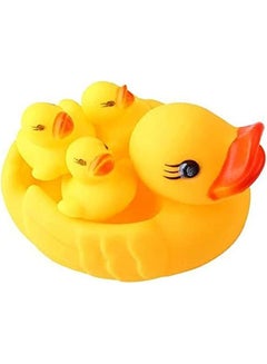 Buy Mummy And Baby Rubber Race Cute Ducks Family Squeaky Bath Toys in Egypt