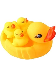 اشتري Mummy And Baby Rubber Race Cute Ducks Family Squeaky Bath Toys في مصر