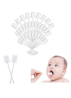 Buy Baby Toothbrush Baby Teeth Cleaning Newborn Baby Tongue Cleaner with Paper Handle, Infant Toothbrush Disposable for Tongue, Mouth, Teeth, Gums Dental Care for 0-36 Month Baby 10 Pcs in Saudi Arabia