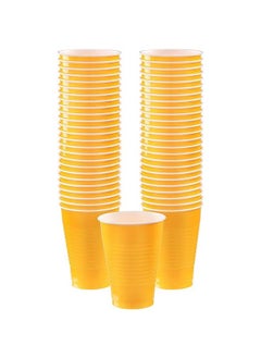 Buy Sunshine Yellow Plastic Cups 12 oz. Pack of 50 Event Supplies in Saudi Arabia