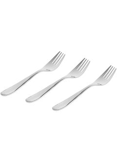 اشتري Silvanna 3-Piece Table Fork Set, Silver - 20 cm في الامارات