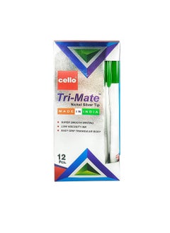 اشتري Cello Trimate Ball Pen 1.0Mm Box Of 12Pc Green في الامارات