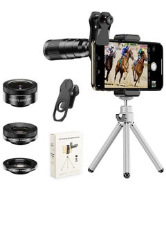 Buy APL-22X105-4IN1 Metal Phone Camera Lens 22X Telephoto Lens Fisheye Lens Wide Angle Lens Macro Lens Polarization lens with Tripod Phone Camera Lens Clip in Saudi Arabia