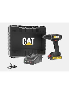 اشتري CAT DX145.1 مثقاب حفر بقوة 18 فولت 13 ملم من كاتربلر،  2 × 2.0 امبير الساعة بطارية ليثيوم ايون، مع شاحن وصندوق ادوات للحفر في البناء في السعودية