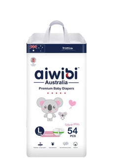 اشتري AIWIBI PREMIUM BABY DIAPERS size L - 54 pcs (8-13kg) في الامارات