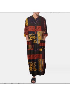 اشتري New Men's Loose Ethnic Style Long Sleeve Robe في السعودية