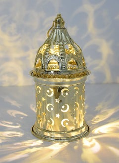 Buy Modern Ramadan Candle Lantern Quality For The Perfect Stylish Home Gold 27X13 centimeter in Saudi Arabia