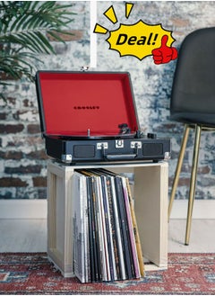 Buy Black Music Player Portable Turntable Player with Speakers Vintage Phonograph Record Player 33/45/ in Saudi Arabia