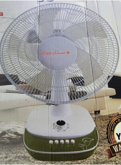 Buy 16 Inch Table Fan 3 Speed Settings With Oscillating/Rotating And Static Feature Electric Portable Desktop Cooling Fan in Saudi Arabia