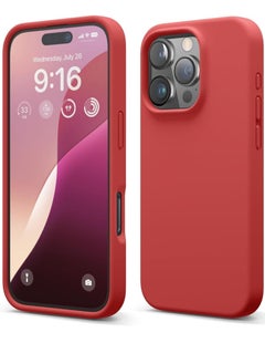 اشتري Full Body Protection Case for iPhone 16 Pro - Shockproof, Slim Design with Anti-Scratch Microfiber Lining - Bold Red في الامارات