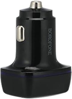 اشتري BOROFONE BZ14 Max dual port ambient light car charger set Type-C - Black في مصر