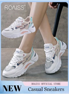 Buy Ladies Sports Shoes Casual Shoes Sports Breathable and Wear-Resistant Low-Top Sneakers Women's Fashion All-Match Platform Sneakers in Saudi Arabia