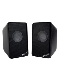 Buy Kisonli KS-03 Multi-purpose 2.0 Channel Speaker, High-Quality Sound, USB Connection, Black in Egypt