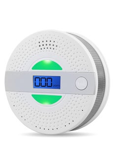 اشتري Carbon Monoxide Detector, CO Alarm with LCD Screen Battery Powered Dual Sensor Combination, Led Indicator, Loud Sound Alert في السعودية
