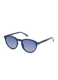 Buy Men's Polarized Round Shape Plastic Sunglasses SE620790D51 - Lens Size: 51 Mm - Shiny Blue in Saudi Arabia