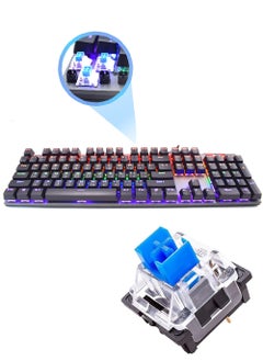 Buy Arabic English Mechanical Gaming Keyboard with Rainbow RGB LED Backlight Fast Response USB Wired in Saudi Arabia